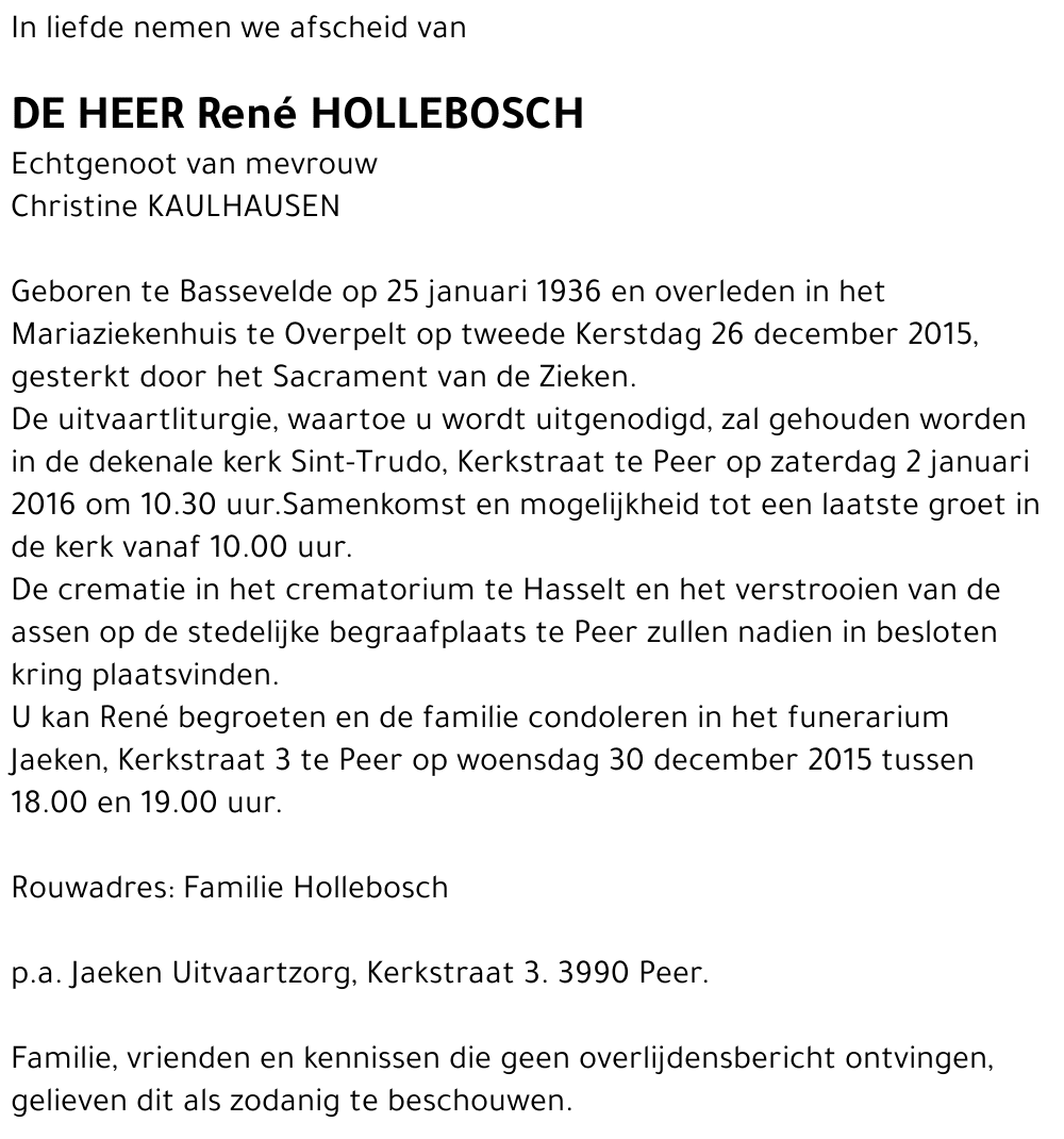 René HOLLEBOSCH