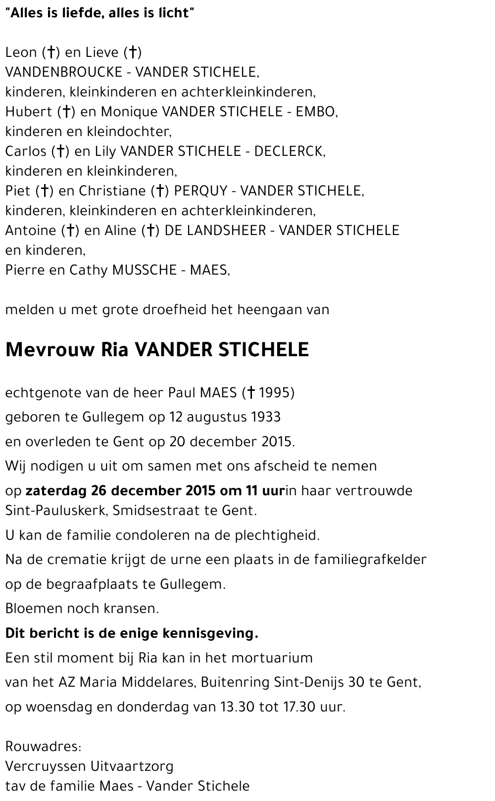 Ria Vander Stichele