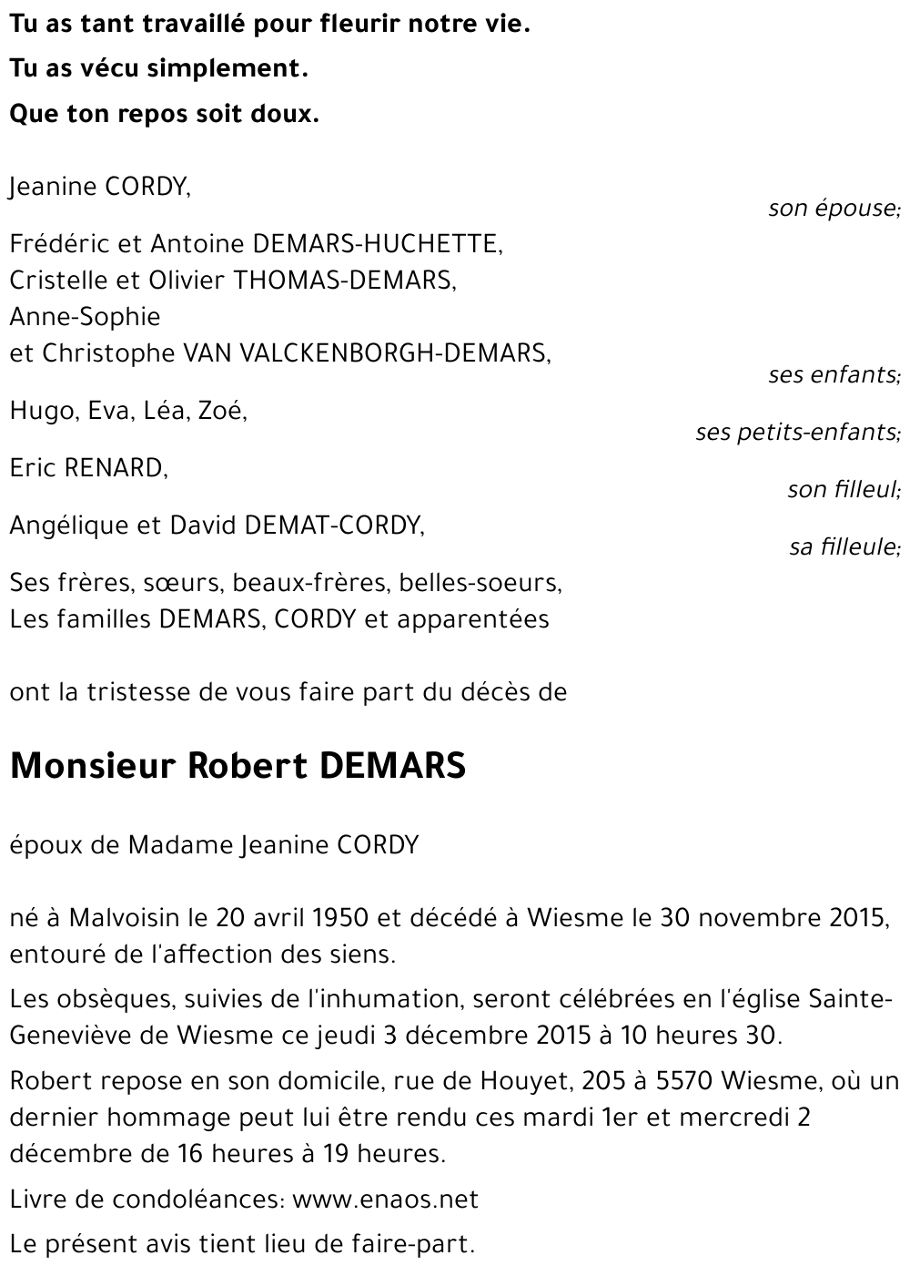 Robert DEMARS