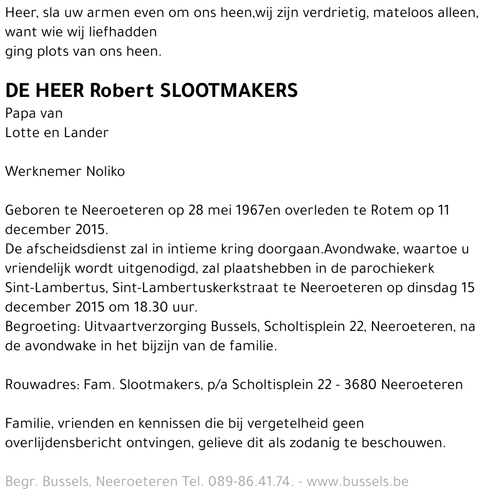 Robert SLOOTMAKERS