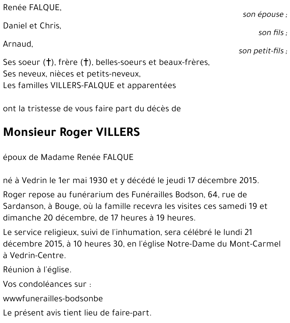 Roger VILLERS