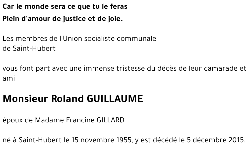 Roland GUILLAUME