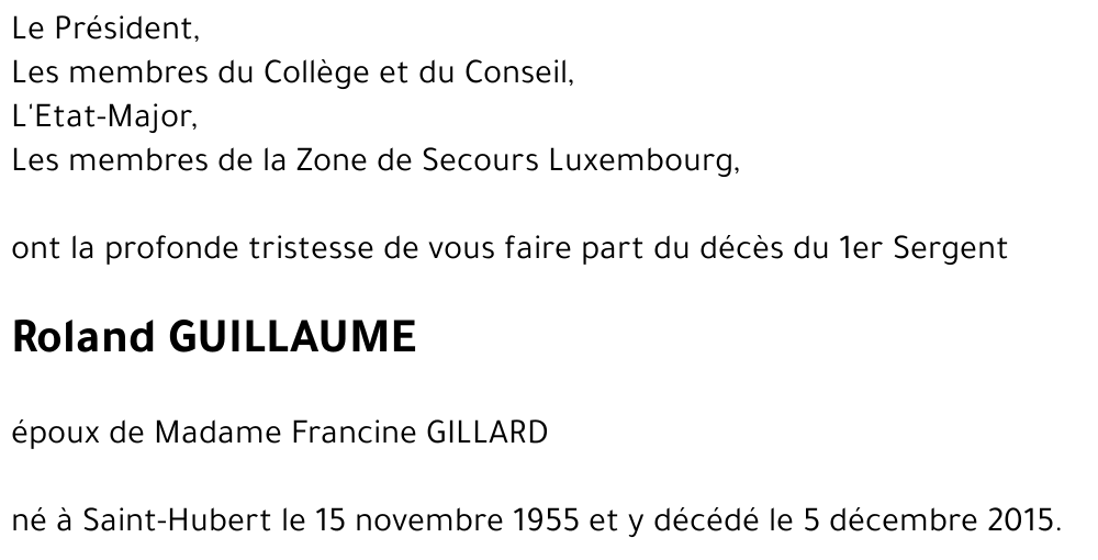 Roland GUILLAUME
