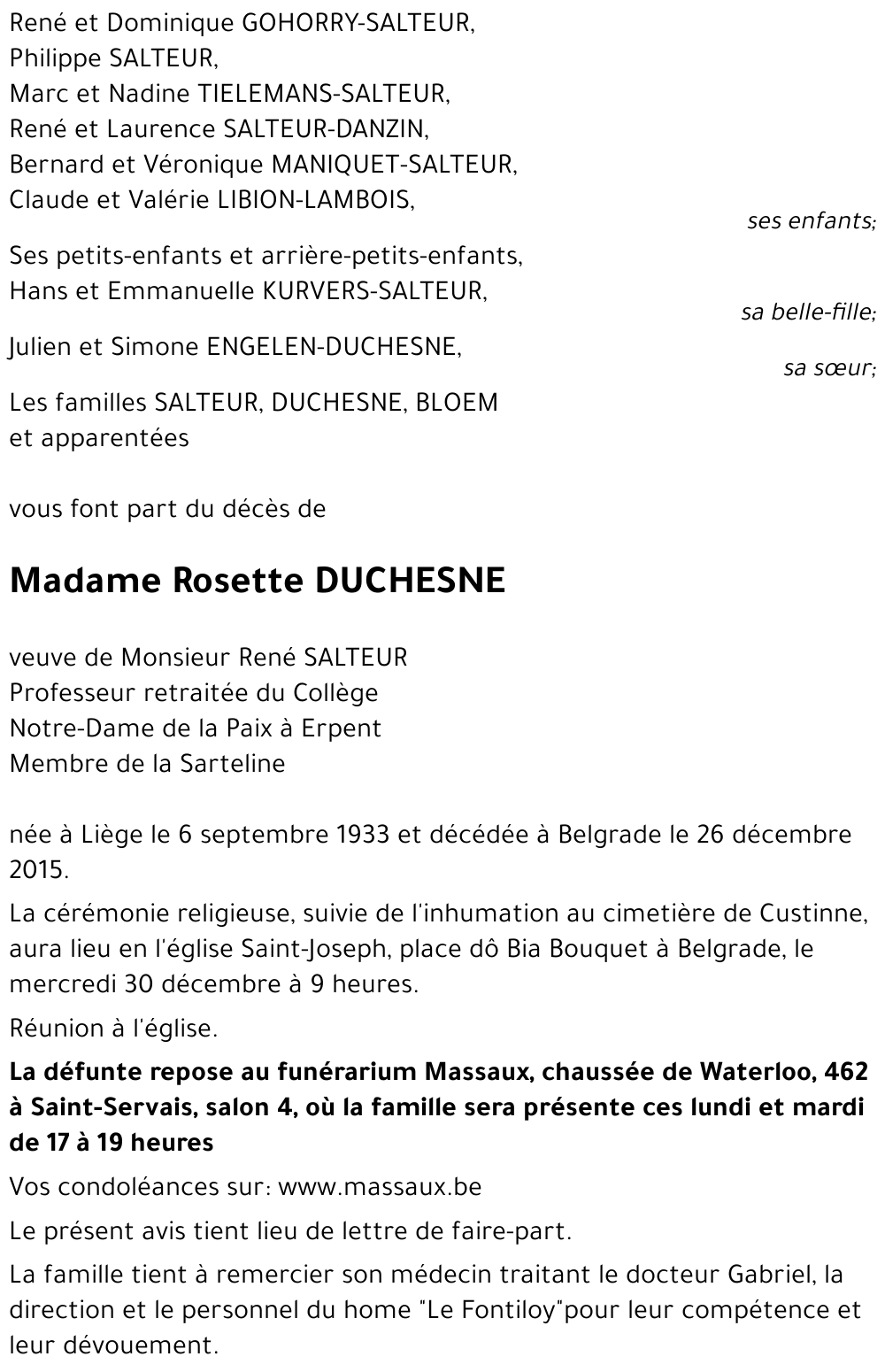 Rosette DUCHESNE