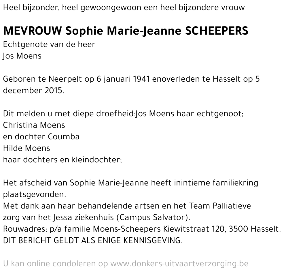 Sophie Marie-Jeanne Scheepers