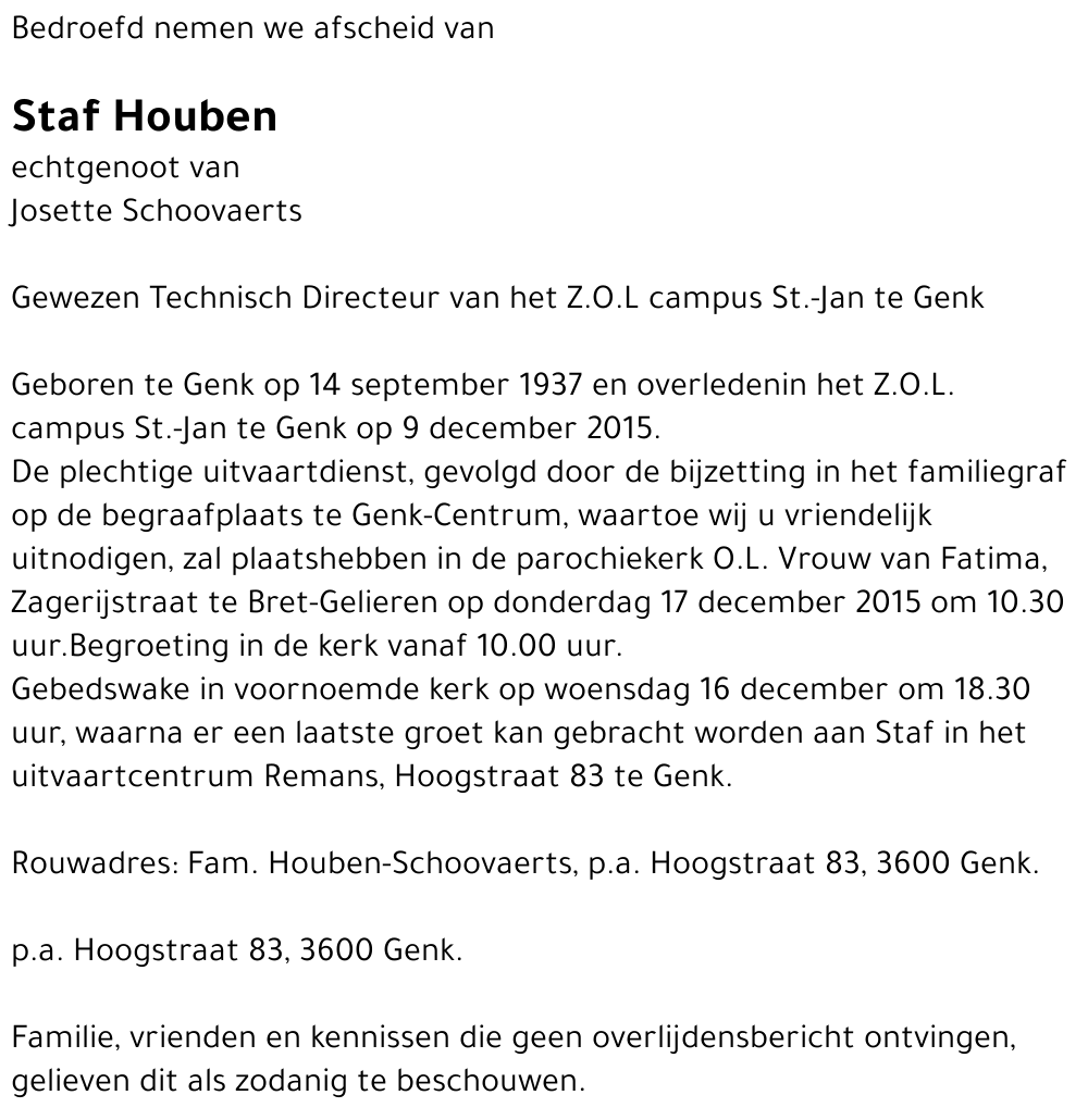 Staf Houben