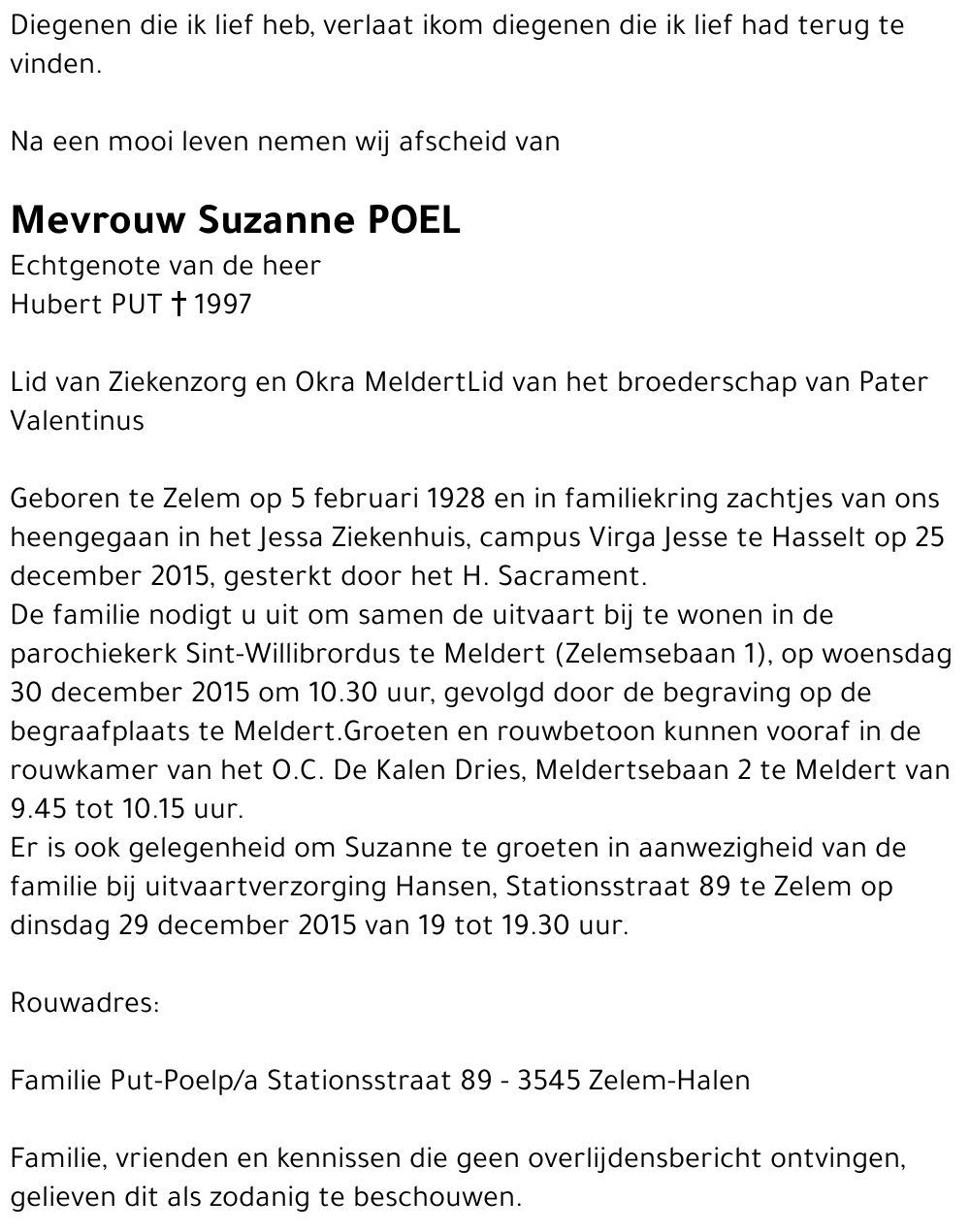 Suzanne POEL