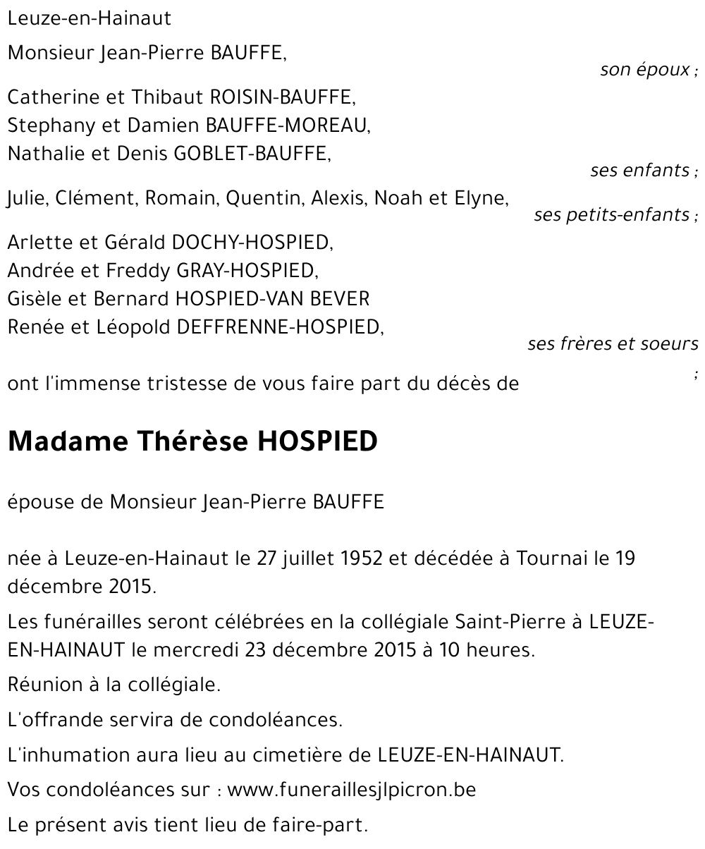 Thérèse HOSPIED