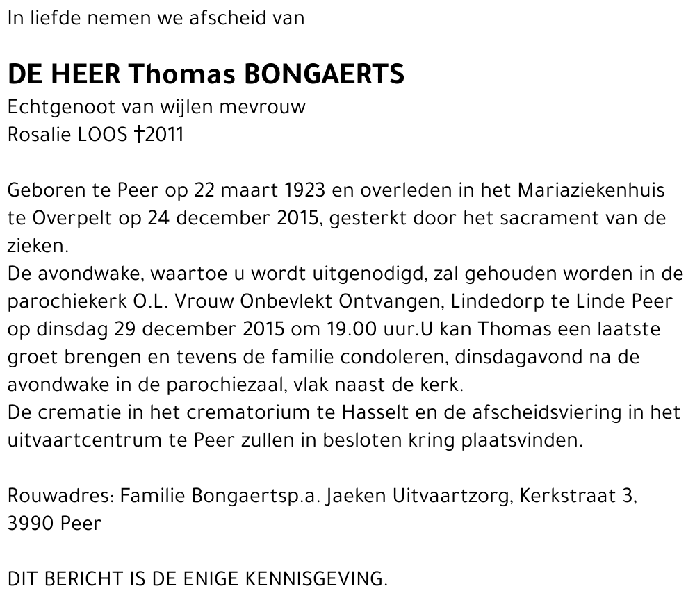 Thomas BONGAERTS