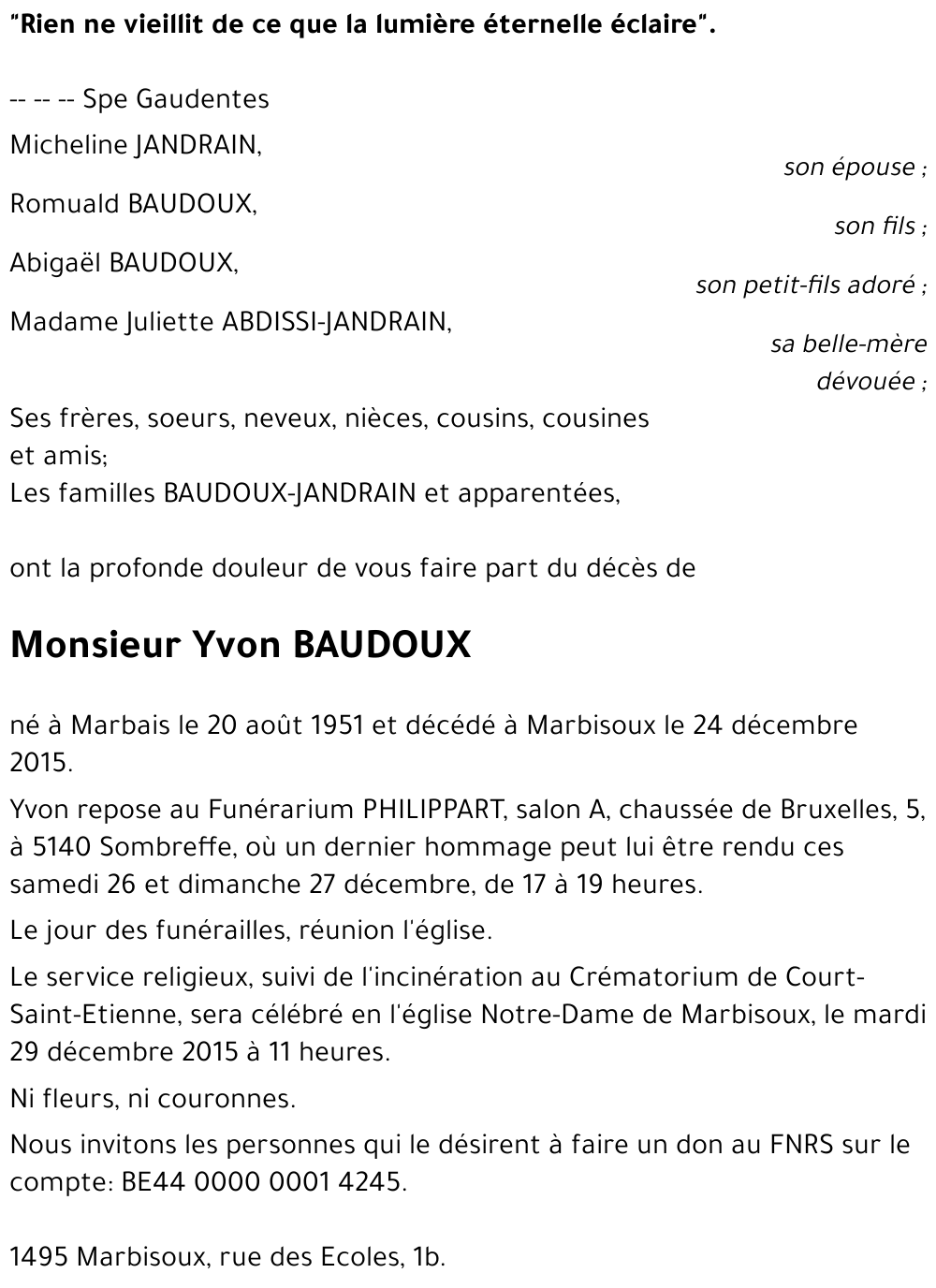 Yvon BAUDOUX