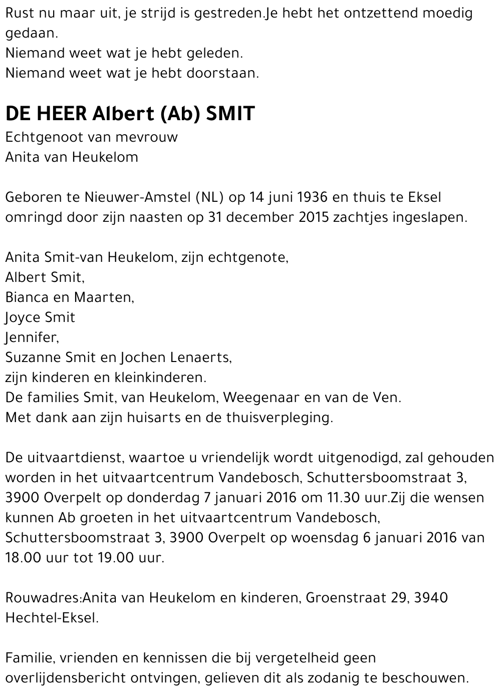 Albert (Ab) Smit