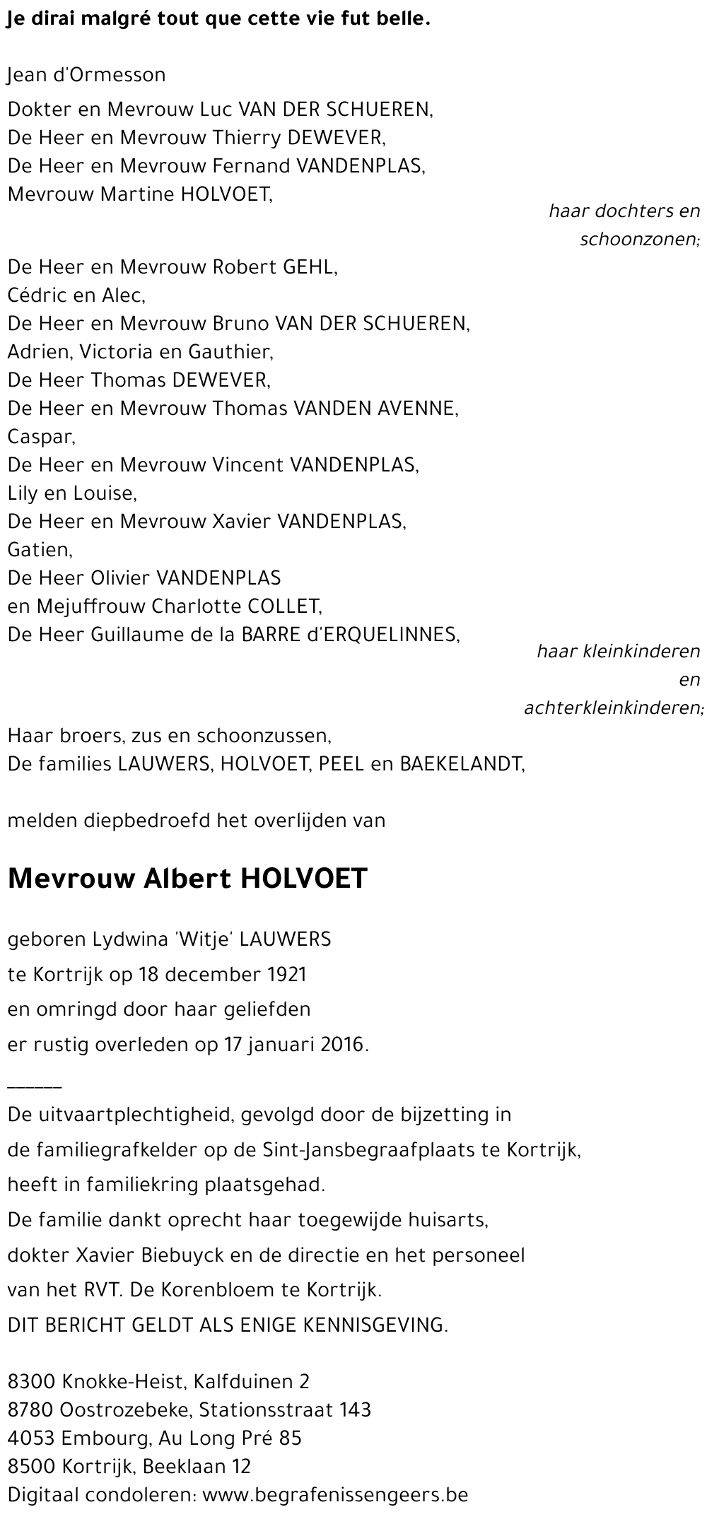 Albert HOLVOET