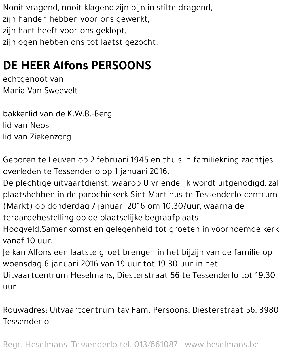 Alfons Persoons