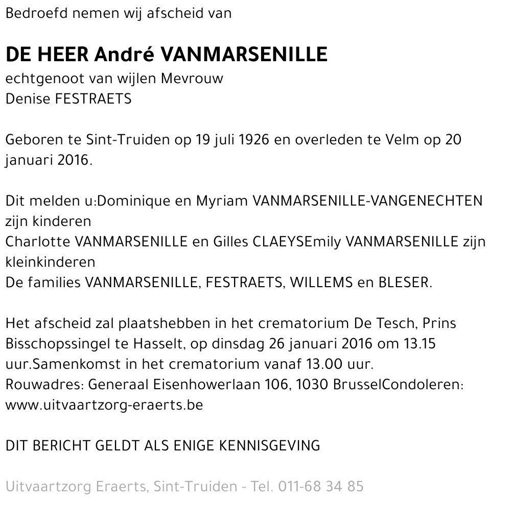 André Vanmarsenille