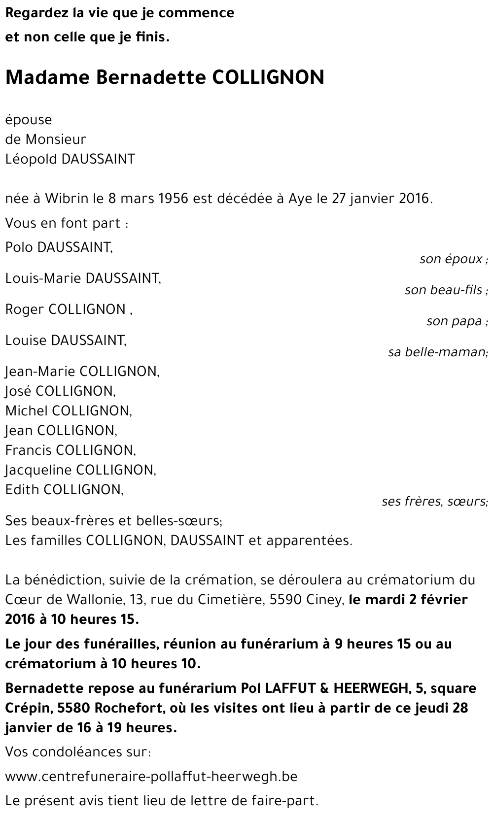 Bernadette COLLIGNON