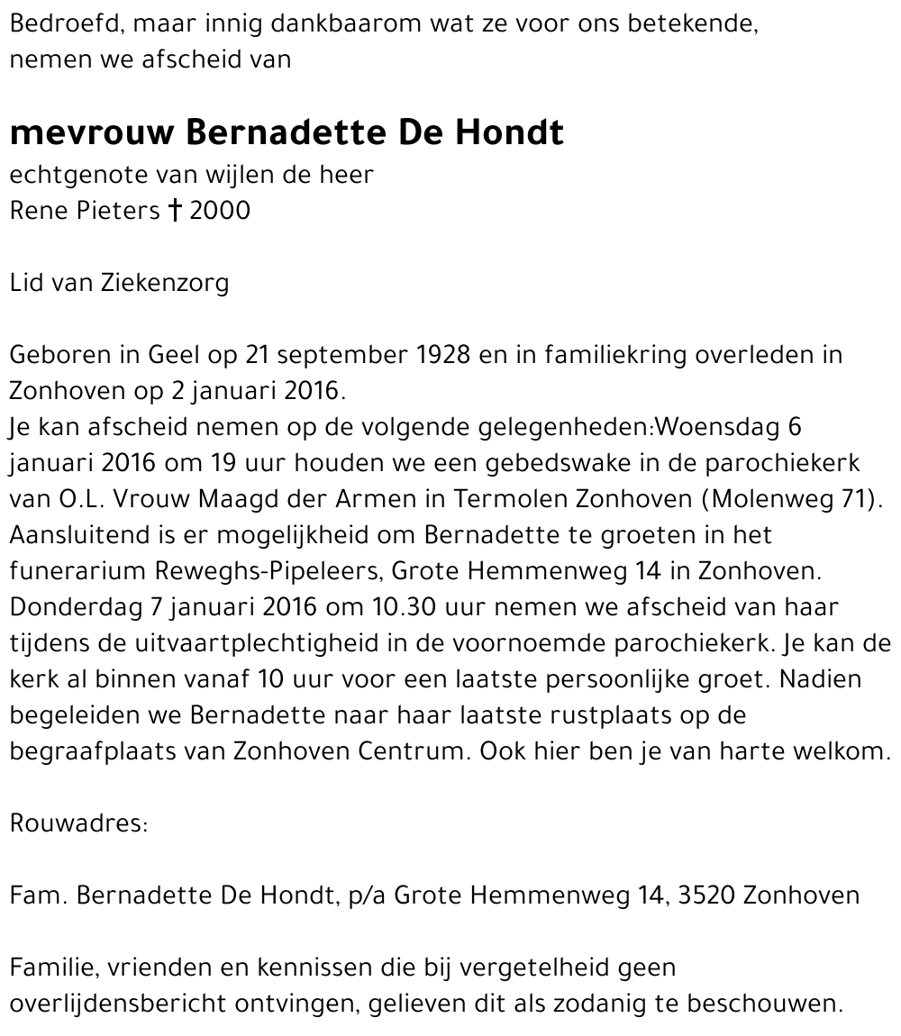Bernadette de Hondt