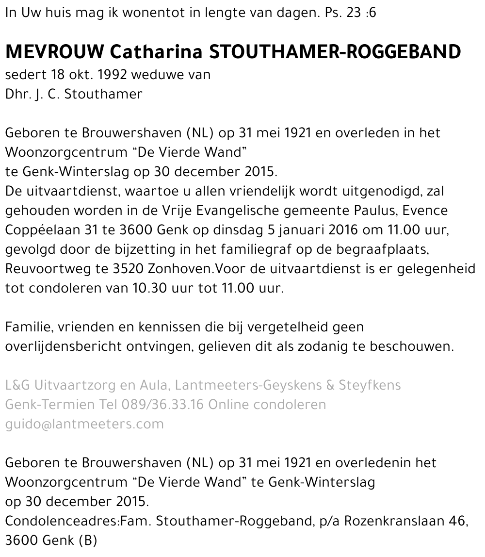 Catharina Stouthamer-Roggeband