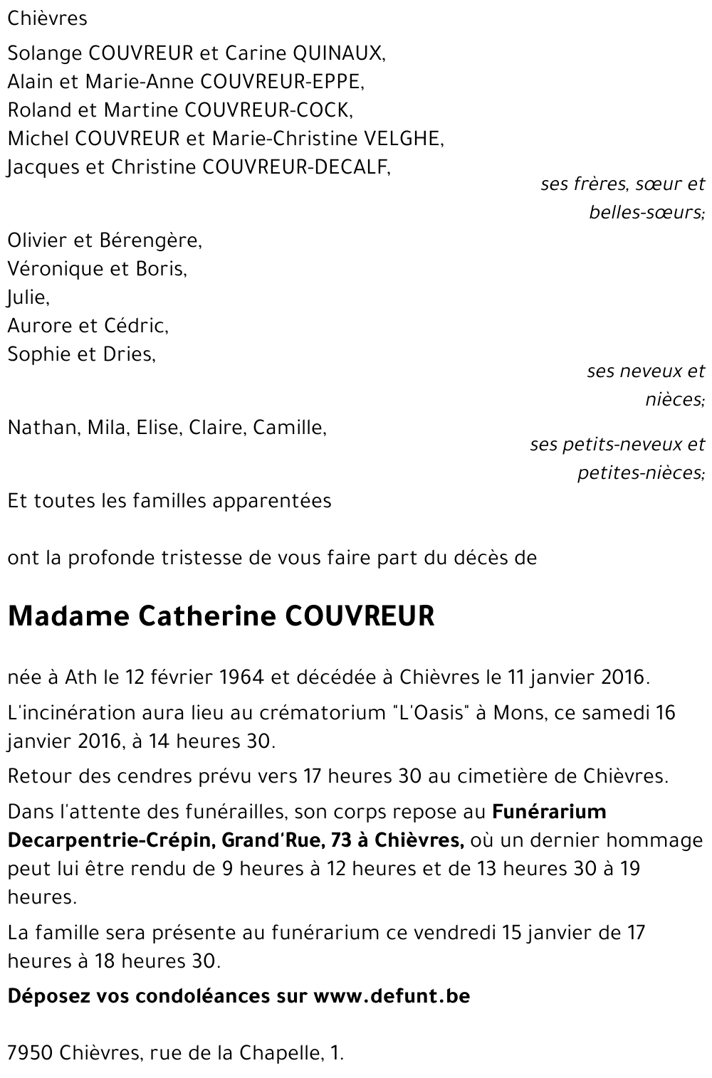 Catherine COUVREUR