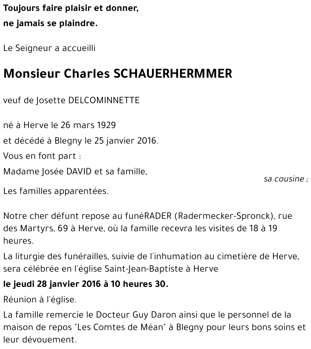 Charles SCHAUERHERMMER