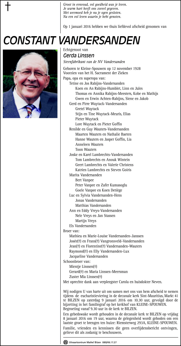 CONSTANT VANDERSANDEN
