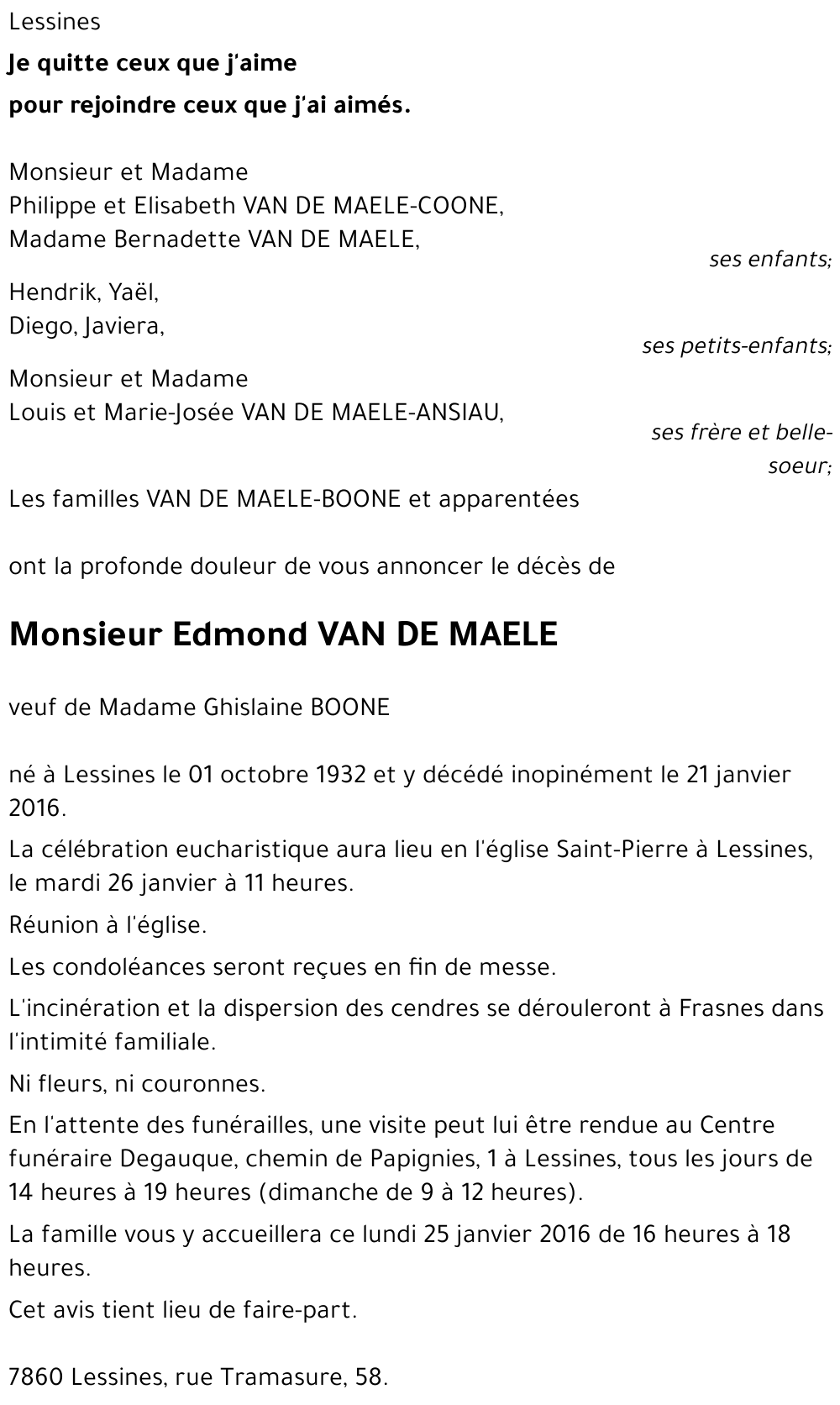 Edmond VAN DE MAELE