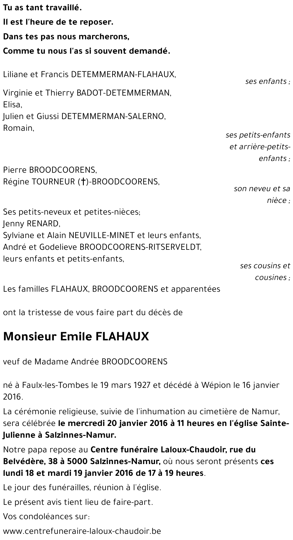 Emile FLAHAUX