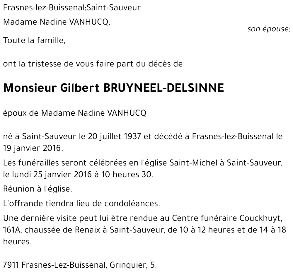 Gilbert BRUYNEEL-DELSINNE