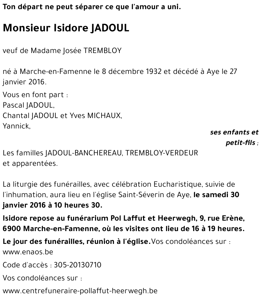 Isidore JADOUL
