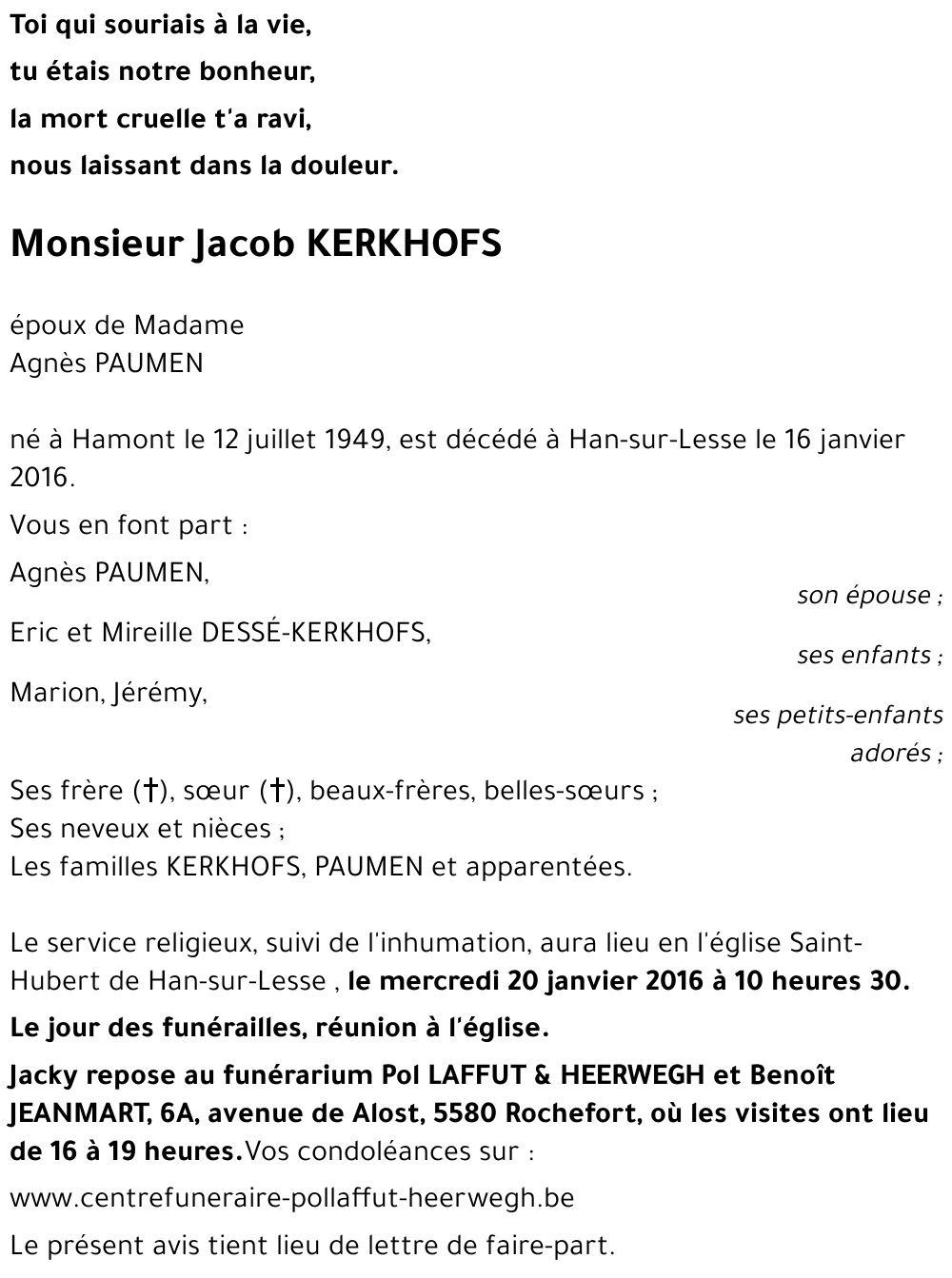 Jacob KERKHOFS