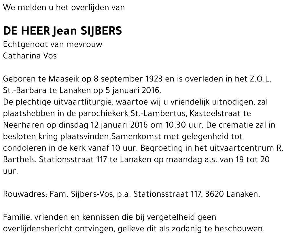 Jean Sijbers