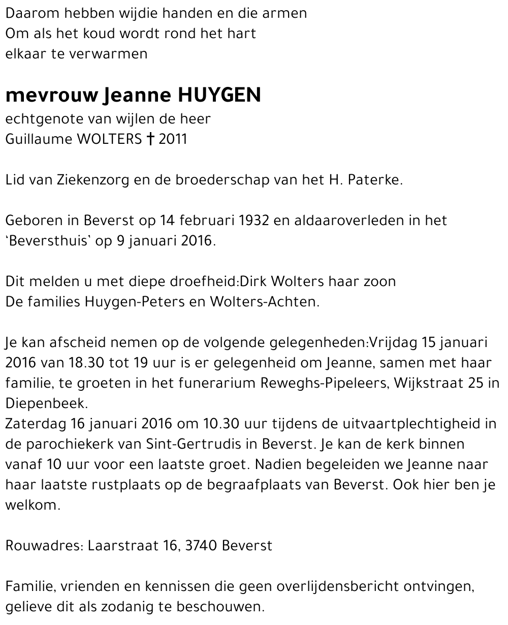 Jeanne Huygen