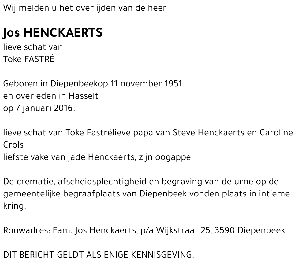 Jos Henckaerts