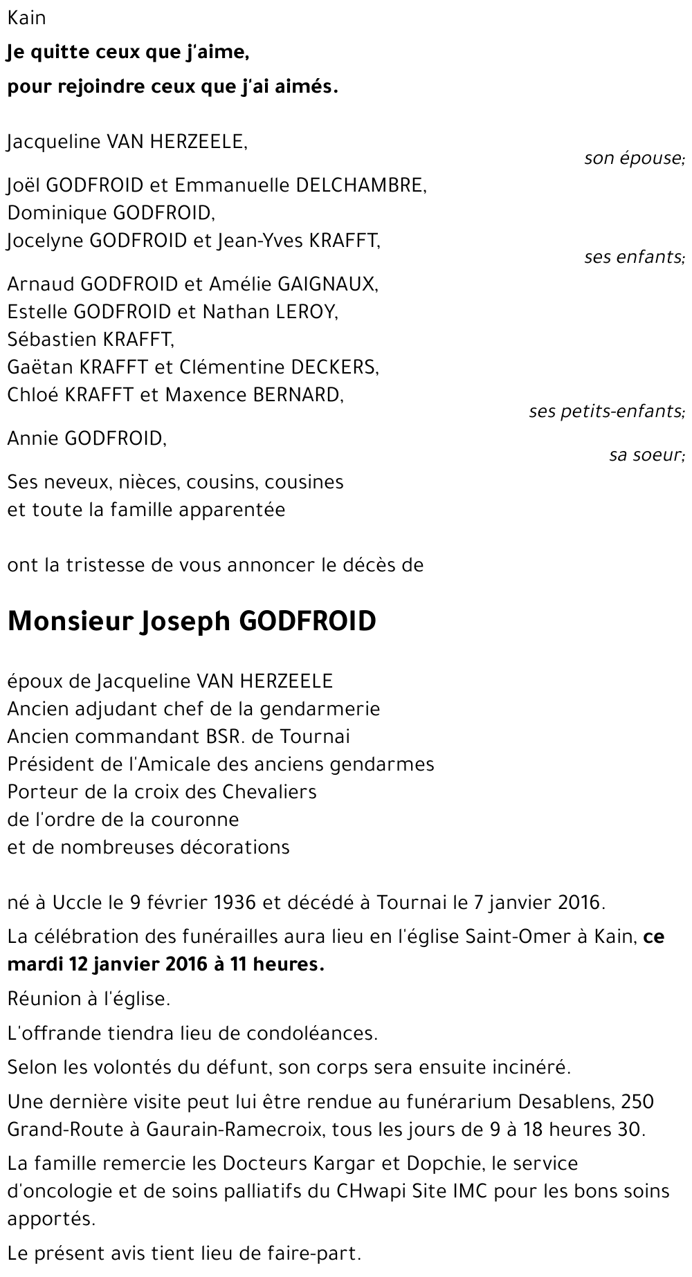 Joseph GODFROID