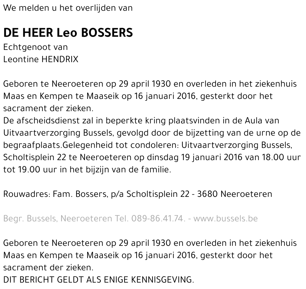 Leo BOSSERS