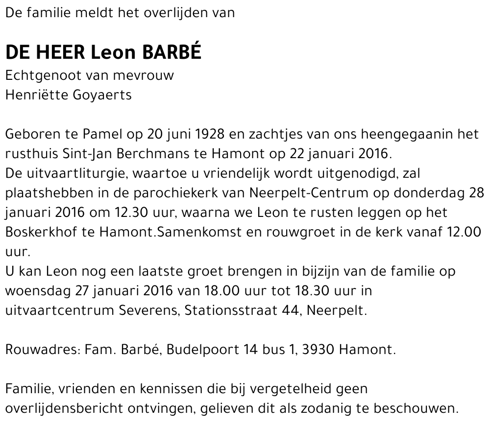 Leon Barbé