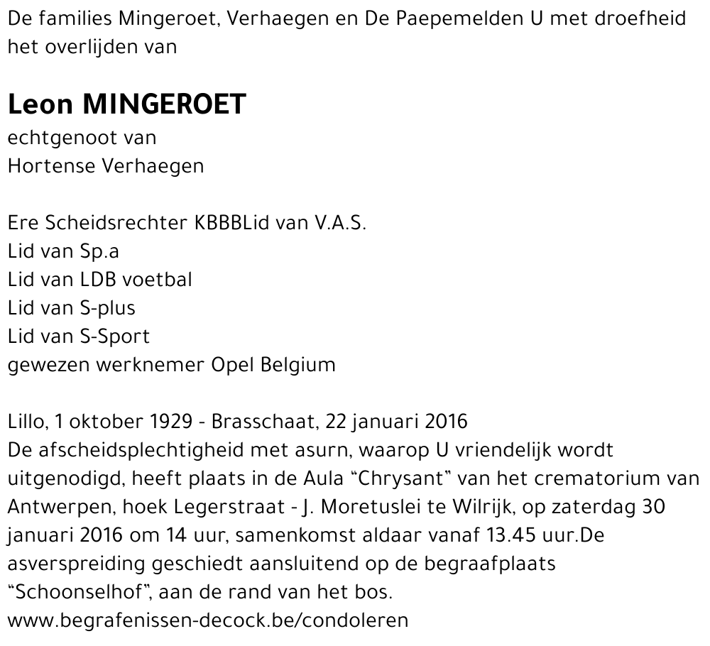 Leon Mingeroet