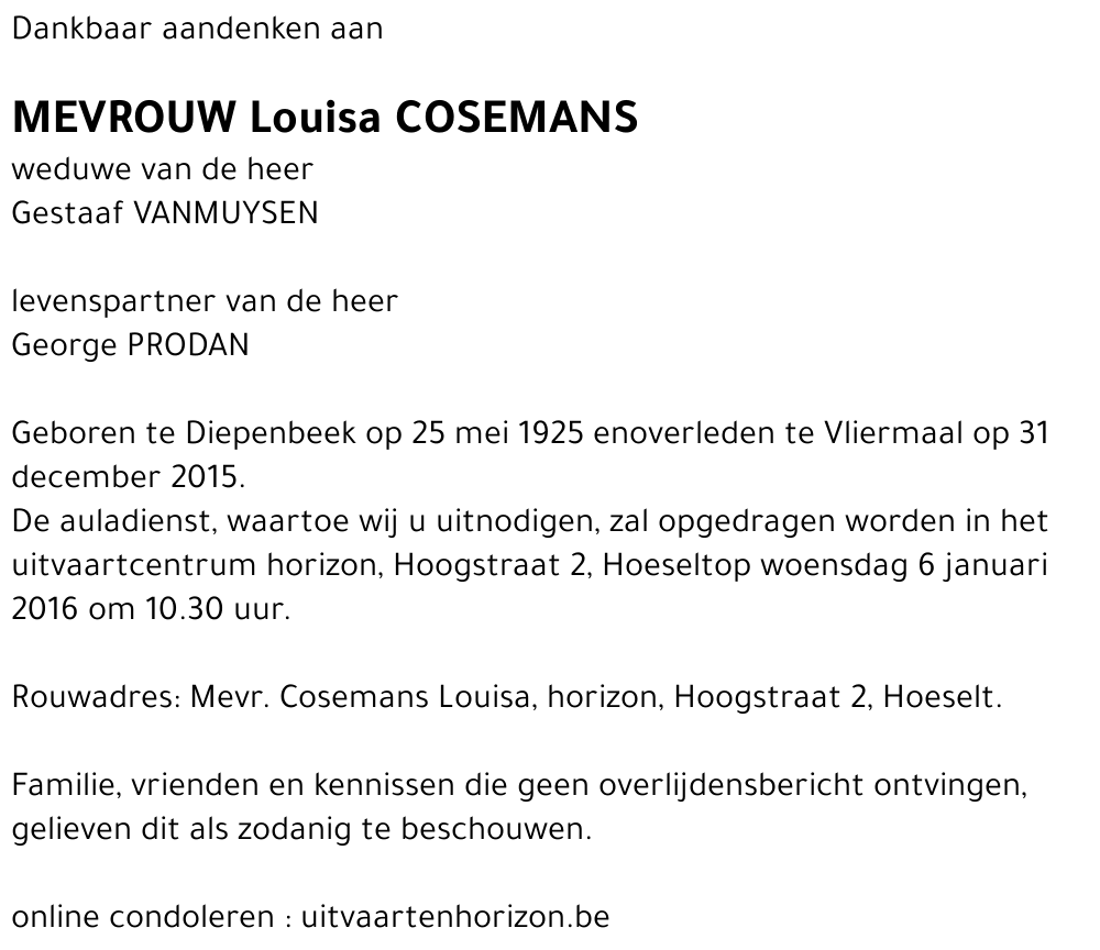 Louisa Cosemans