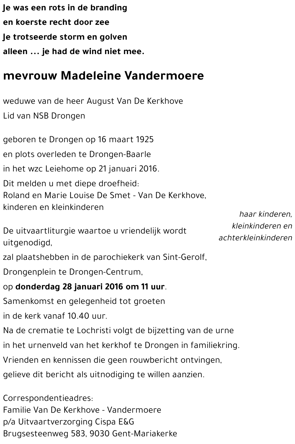 Madeleine Vandermoere