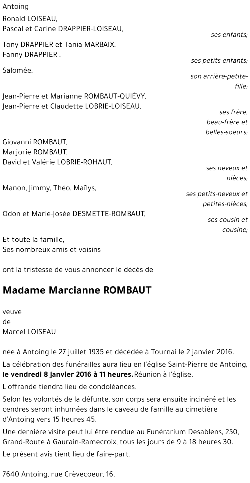 Marcianne ROMBAUT