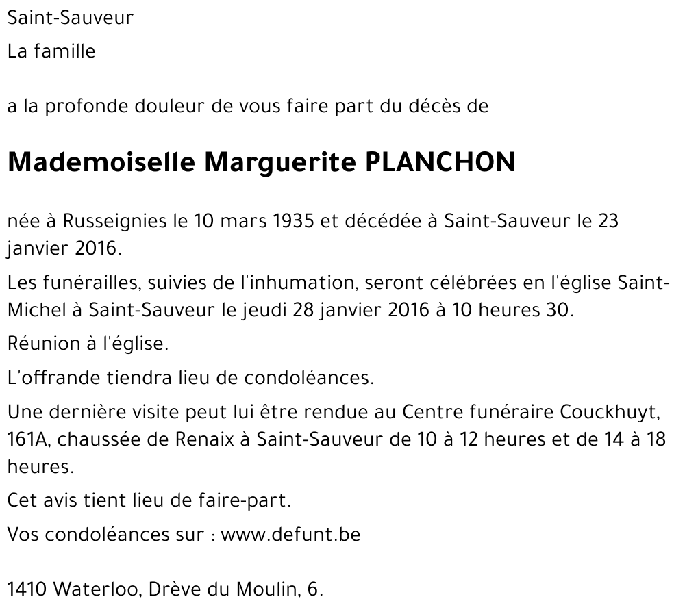 Marguerite PLANCHON