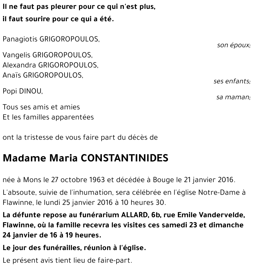 Maria CONSTANTINIDES