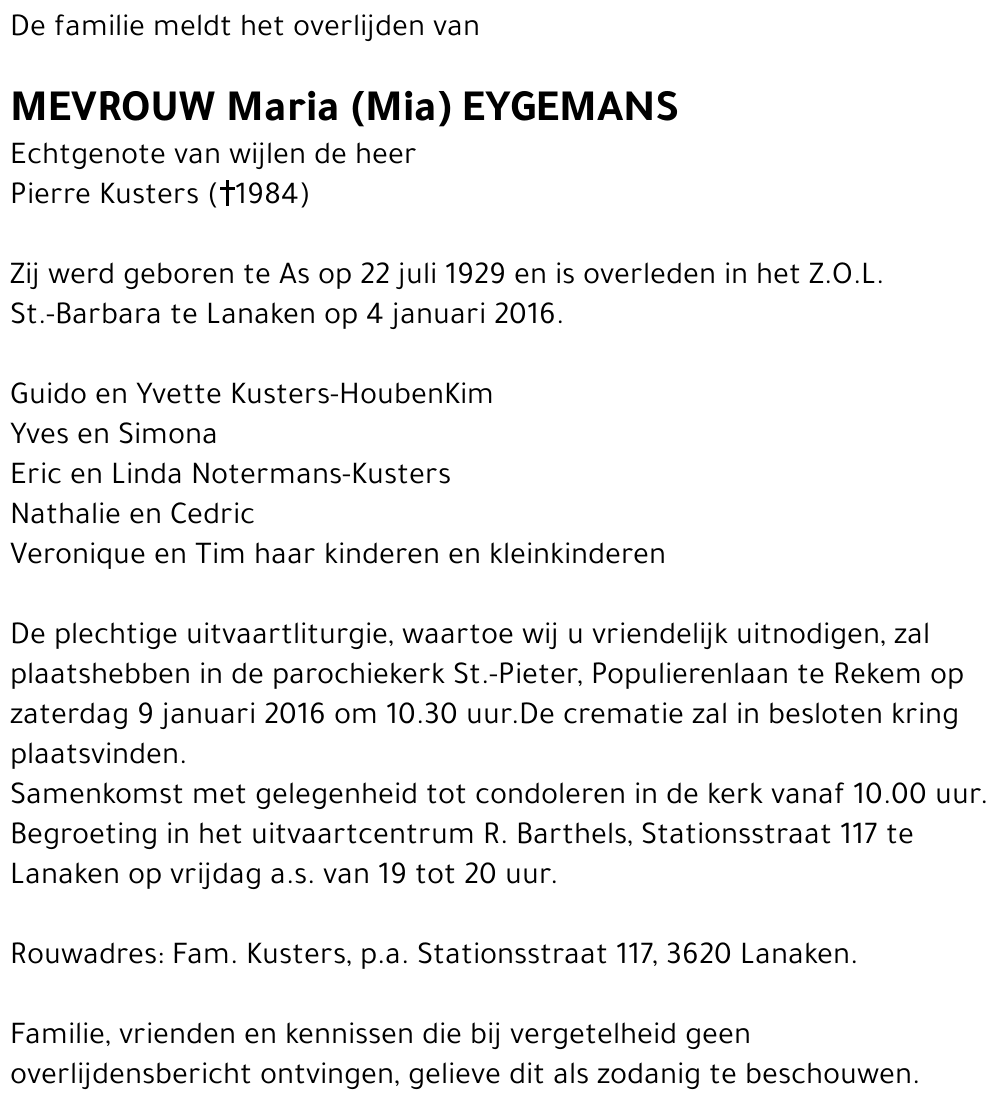 Maria Eygemans