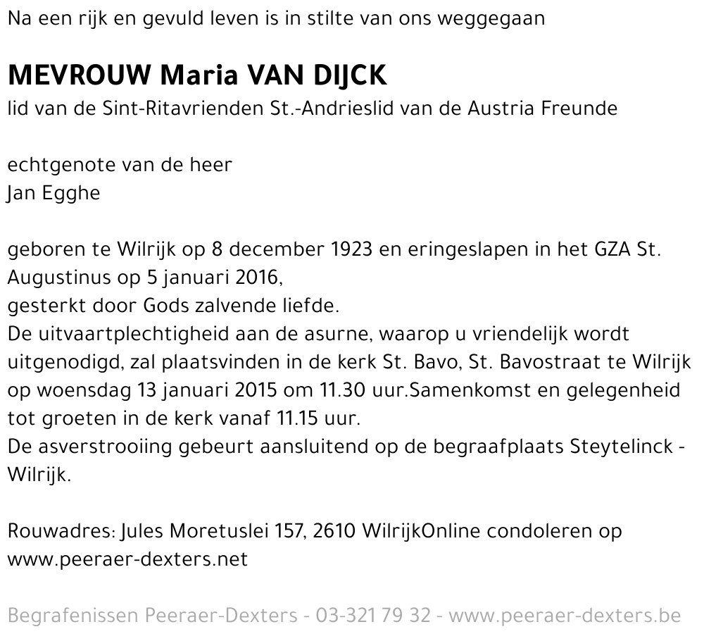 Maria Van Dijck