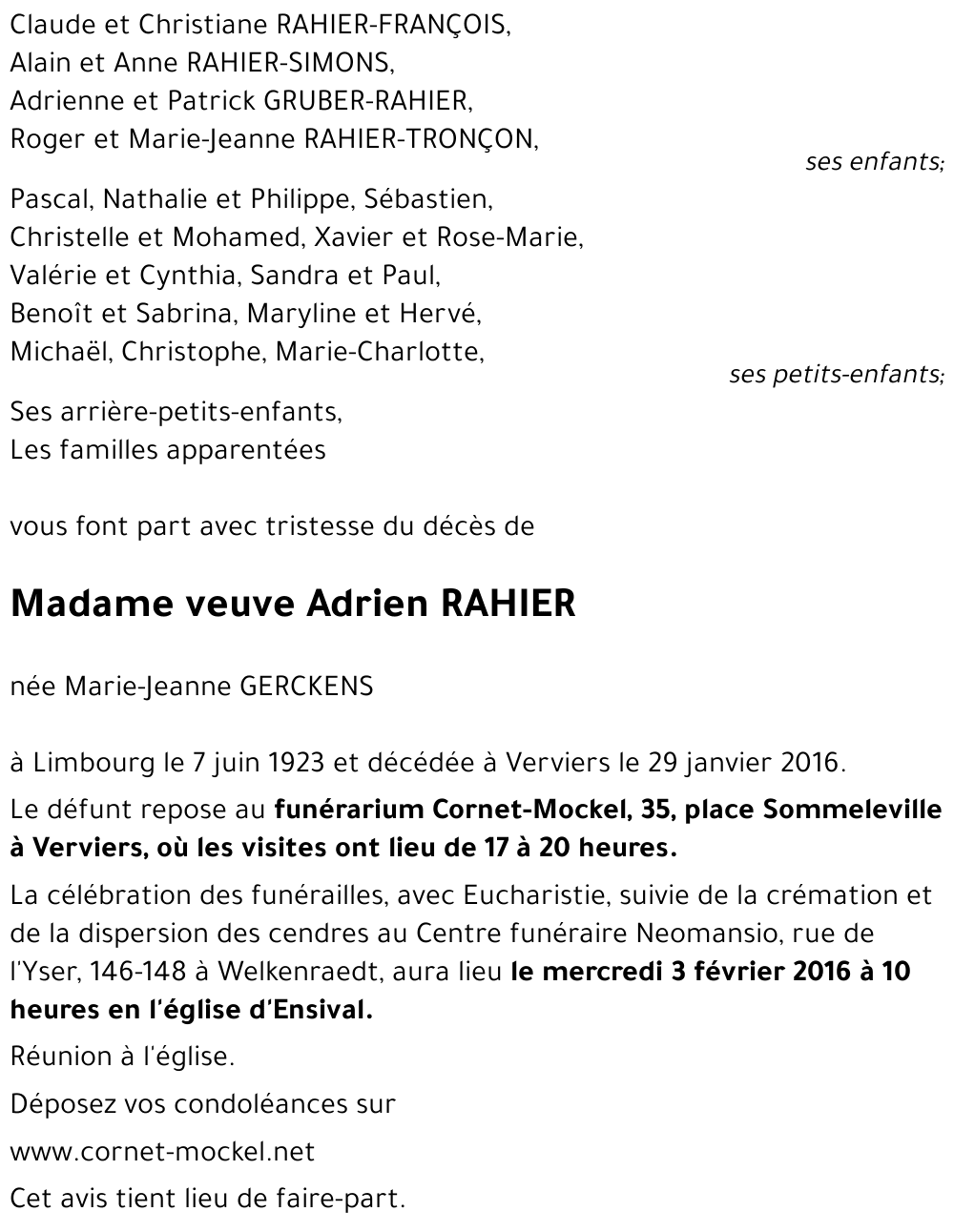 Marie-Jeanne GERCKENS