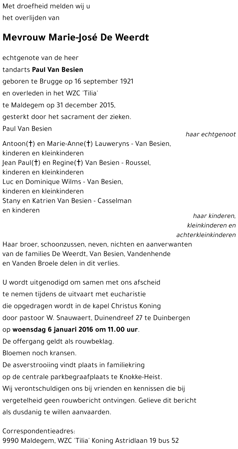 Marie-José De Weerdt