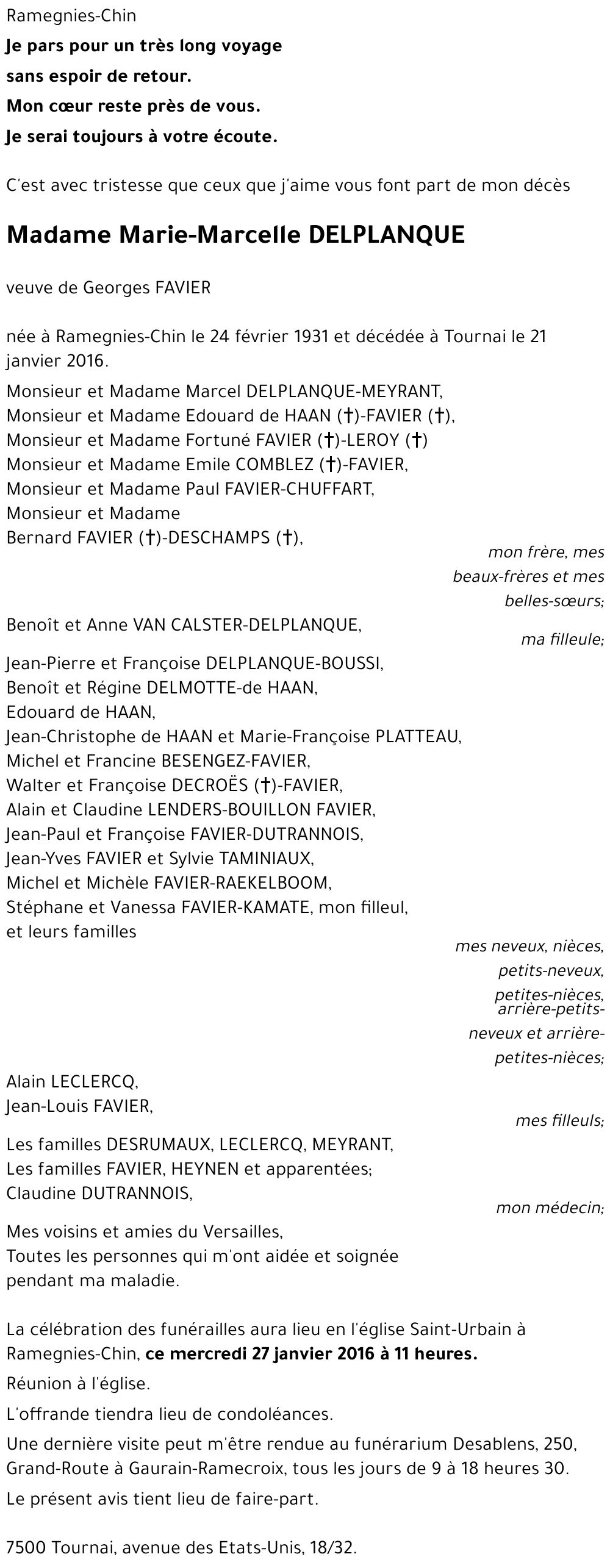 Marie-Marcelle DELPLANQUE