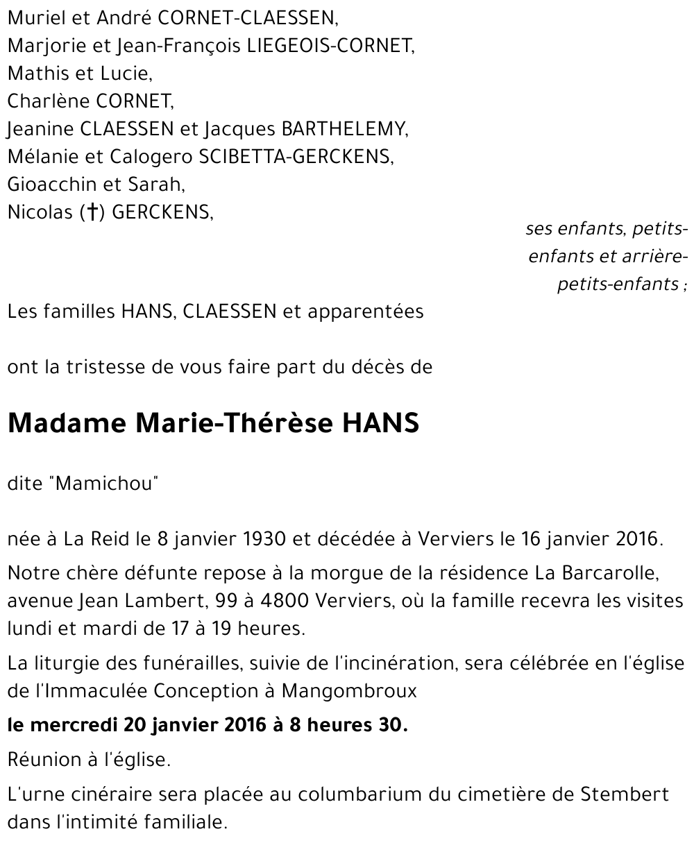 Marie-Thérèse HANS