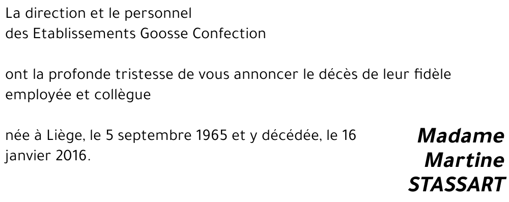 Martine STASSART