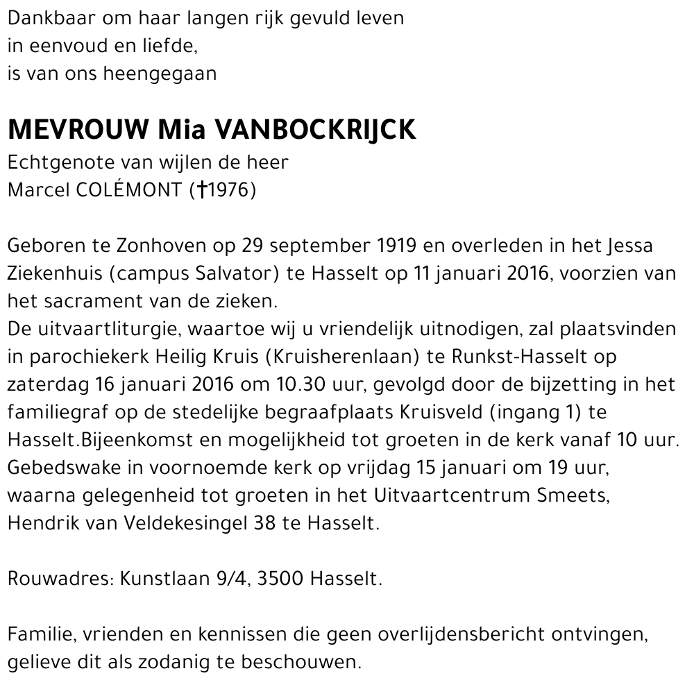 Mia Vanbockrijck