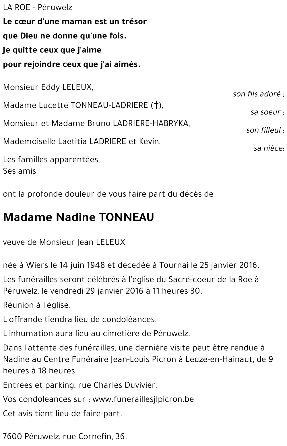 Nadine TONNEAU